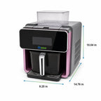 WS-003 ICEWAVE shaved ice machine dimension diagram on white background — width 9.25 in, depth 14.76 in, height 10.04 in, compact countertop design for home kitchen.